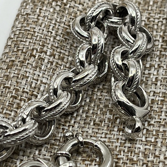 Vintage Milor Italy Epiphany 925 Sterling Silver Chain Bracelet - Picture 4 of 14
